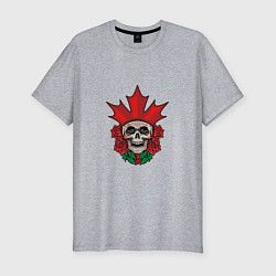 Мужская slim-футболка Canada Skull