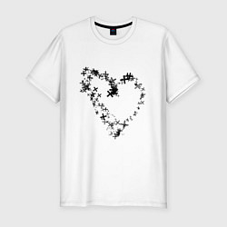 Футболка slim-fit Сердце в крестах Коллекция Get inspired! Z-heart-G, цвет: белый