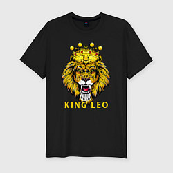 Мужская slim-футболка KING LEO Король Лев