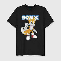Мужская slim-футболка Майлз Тейлз Прауэр Sonic Видеоигра