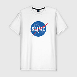 Футболка slim-fit Slime art Nasa, цвет: белый