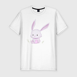 Мужская slim-футболка Милый Крольчонок