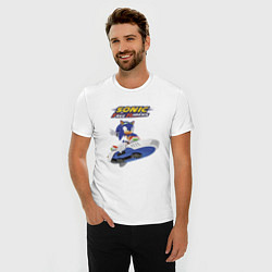 Футболка slim-fit Sonic Free Riders Hedgehog Racer, цвет: белый — фото 2