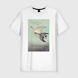 Футболка slim-fit Great Geese in Flight, цвет: белый