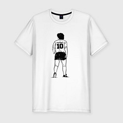 Мужская slim-футболка Диего Марадона номер 10