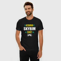 Футболка slim-fit Извини Skyrim Зовет, цвет: черный — фото 2