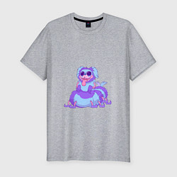 Мужская slim-футболка PJ Pug-a-PillarPoppyPlaytime2