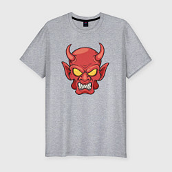 Футболка slim-fit Devil Red, цвет: меланж