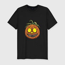 Мужская slim-футболка Сумасшедший Хэллоуин