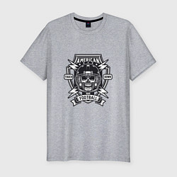 Футболка slim-fit American Skull, цвет: меланж