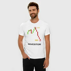 Футболка slim-fit Investor, цвет: белый — фото 2