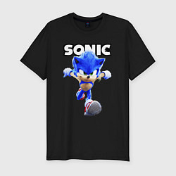 Мужская slim-футболка Sonic the Hedgehog 2