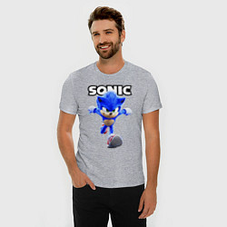 Футболка slim-fit Sonic the Hedgehog 2022, цвет: меланж — фото 2