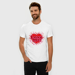 Футболка slim-fit Heart - Love me, цвет: белый — фото 2