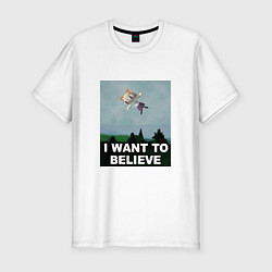 Футболка slim-fit Neco Arc want to believe, цвет: белый