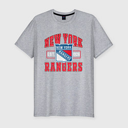 Мужская slim-футболка NY RANGERS NHL НЬЮ-ЙОРК РЕЙНДЖЕРС