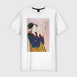 Мужская slim-футболка Fumiyomu Onna Портрет девушки