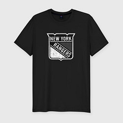 Мужская slim-футболка New York Rangers Серый