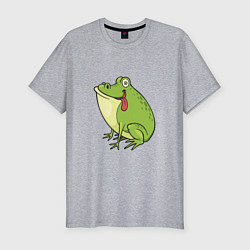Мужская slim-футболка Милый Лягушонок