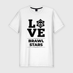 Мужская slim-футболка Brawl Stars Love Classic