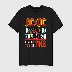 Мужская slim-футболка ACDC HIGHWAY TO HELL TOUR