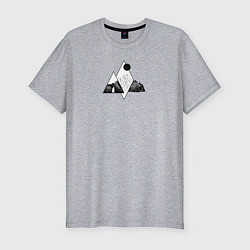Мужская slim-футболка Минималистичная природная геометрия