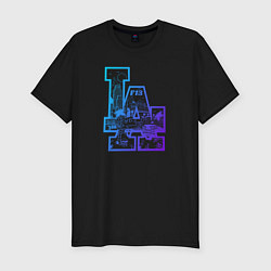 Футболка slim-fit Los angeles lakers баскетбол, цвет: черный