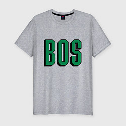Мужская slim-футболка BOS - Boston