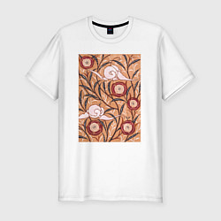Мужская slim-футболка Samarkande Art Nouveau Flower Pattern Цветочный ор