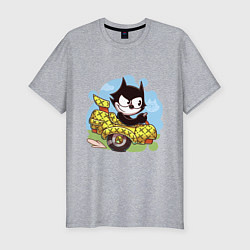 Футболка slim-fit Felix - the cat, цвет: меланж