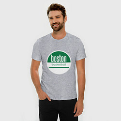 Футболка slim-fit Boston Basketball, цвет: меланж — фото 2