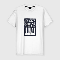 Мужская slim-футболка Piano Jazz