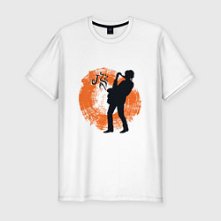 Мужская slim-футболка Jazz Fan