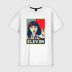 Мужская slim-футболка Stranger Things Eleven