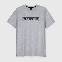 Мужская slim-футболка BLACKPINK LOGO