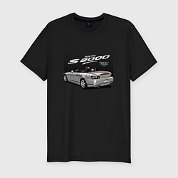 Футболка slim-fit Honda S2000 Хонда 2000, цвет: черный