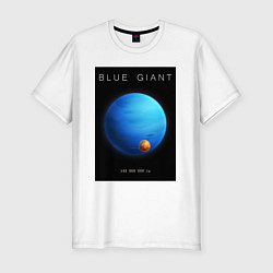 Мужская slim-футболка Blue Giant Голубой Гигант Space collections