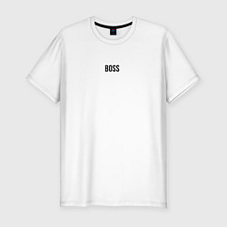 Мужская slim-футболка Boss Black Text