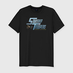 Мужская slim-футболка Starship Troopers Лого с жуком