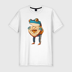 Мужская slim-футболка Пряничная лягушка