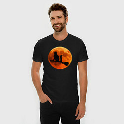 Футболка slim-fit Halloween Cat, цвет: черный — фото 2