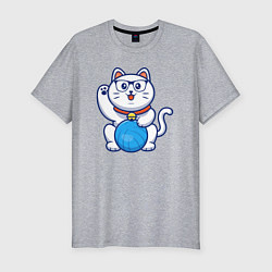 Мужская slim-футболка Hello Cat