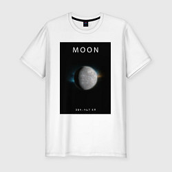 Футболка slim-fit Moon Луна Space collections, цвет: белый