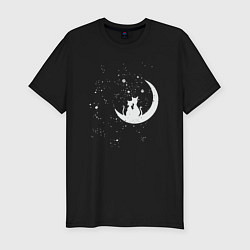 Футболка slim-fit Cat In Space, цвет: черный