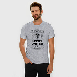 Футболка slim-fit Leeds United: Football Club Number 1 Legendary, цвет: меланж — фото 2