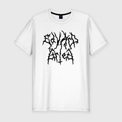 Футболка slim-fit Эдвард Григ черный, цвет: белый