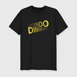 Футболка slim-fit Crecsendo diminuendo, цвет: черный