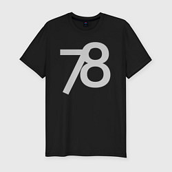 Мужская slim-футболка Огромные цифры 78