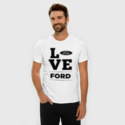 Футболка slim-fit Ford Love Classic, цвет: белый — фото 2