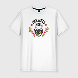 Мужская slim-футболка CupheadInkwell hell Ад чернильницы